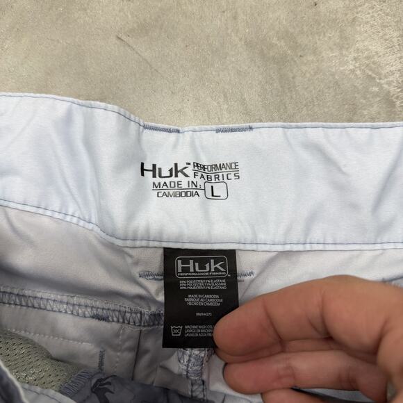 Huk Lowcountry Camo 6" Shorts Erie Fishing Mens Size Large Camo - Picture 8 of 8